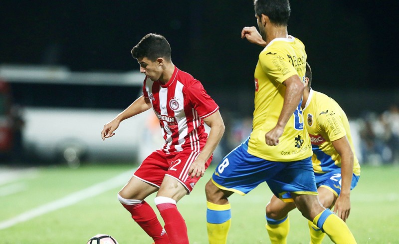 Ο Ανδρούτσος σε φάση από το σημερινό παιχνίδι, στην πρώτη του συμμετοχή στον Ολυμπιακό