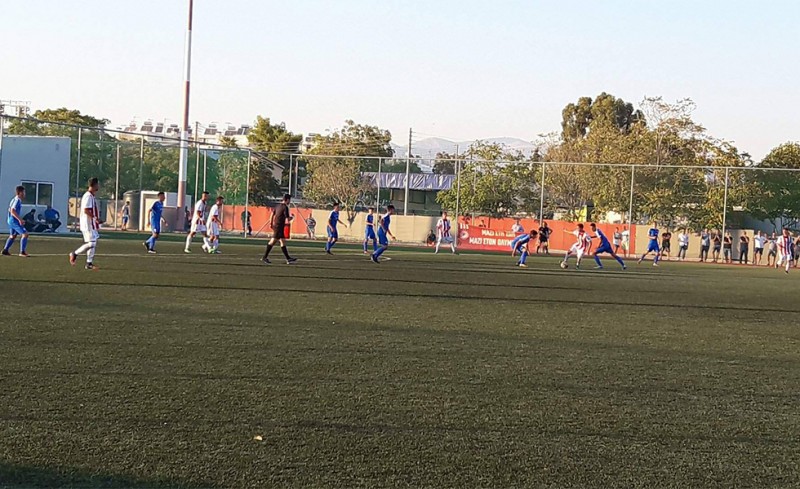 Φάση από το σημερινό παιχνίδι στο Ρέντη